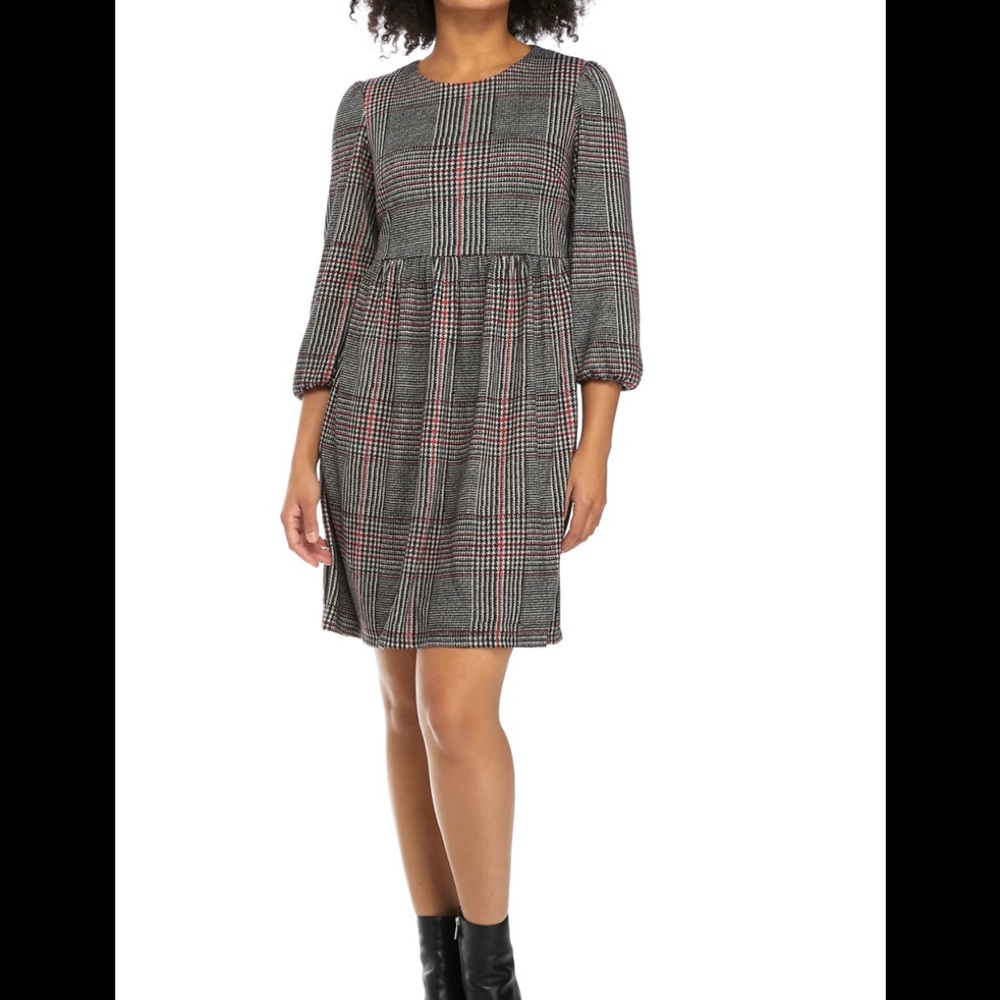 Jessica Howard
Women's Puff Sleeve Plaid Dress